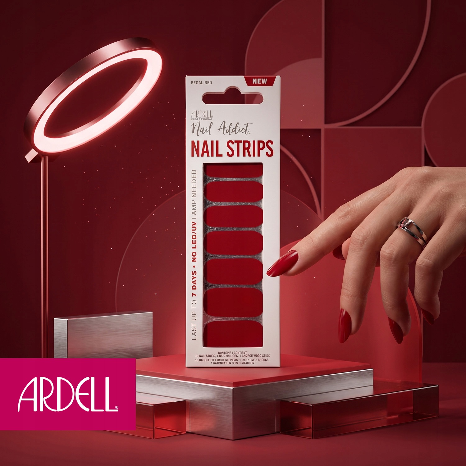 Ardell Nail Addict Nail Strips Regal Red